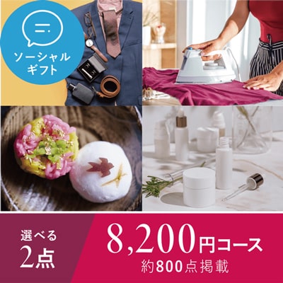 2点選べるソーシャルギフト8200円コース