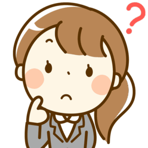 疑問をもっている女の子のイラスト