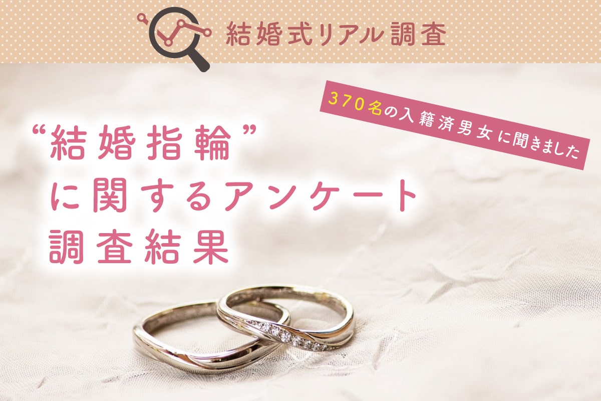 入籍済の男女370名【結婚指輪】の実態調査