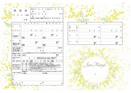 デザイン婚姻届「結婚式準備comオリジナル婚姻届」
