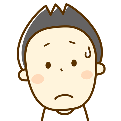 困り顔の男性