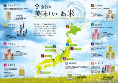 グルメカタログの掲載例「お米」