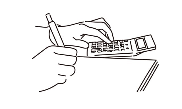 お金の計算のイラスト