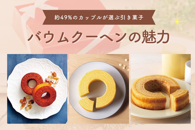 引き菓子に約49%が選ぶバウムクーヘン