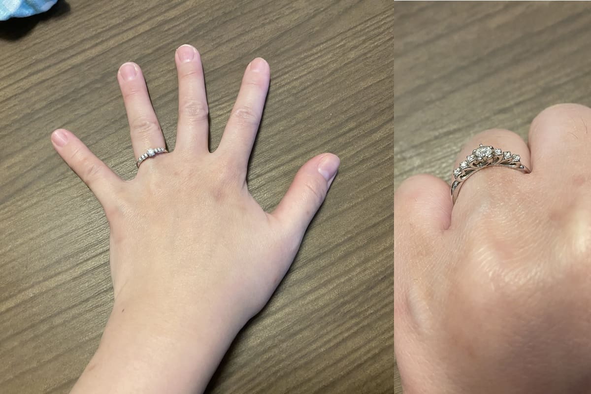 もももかさんの結婚指輪と婚約指輪の口コミ