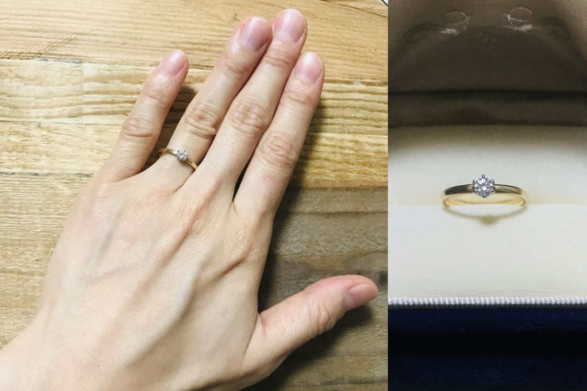 kanaさんの結婚指輪（ith）と婚約指輪（agete）の口コミ