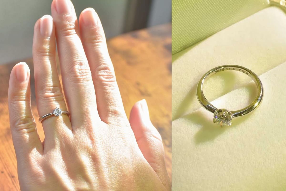 橋野さんの結婚指輪と婚約指輪
