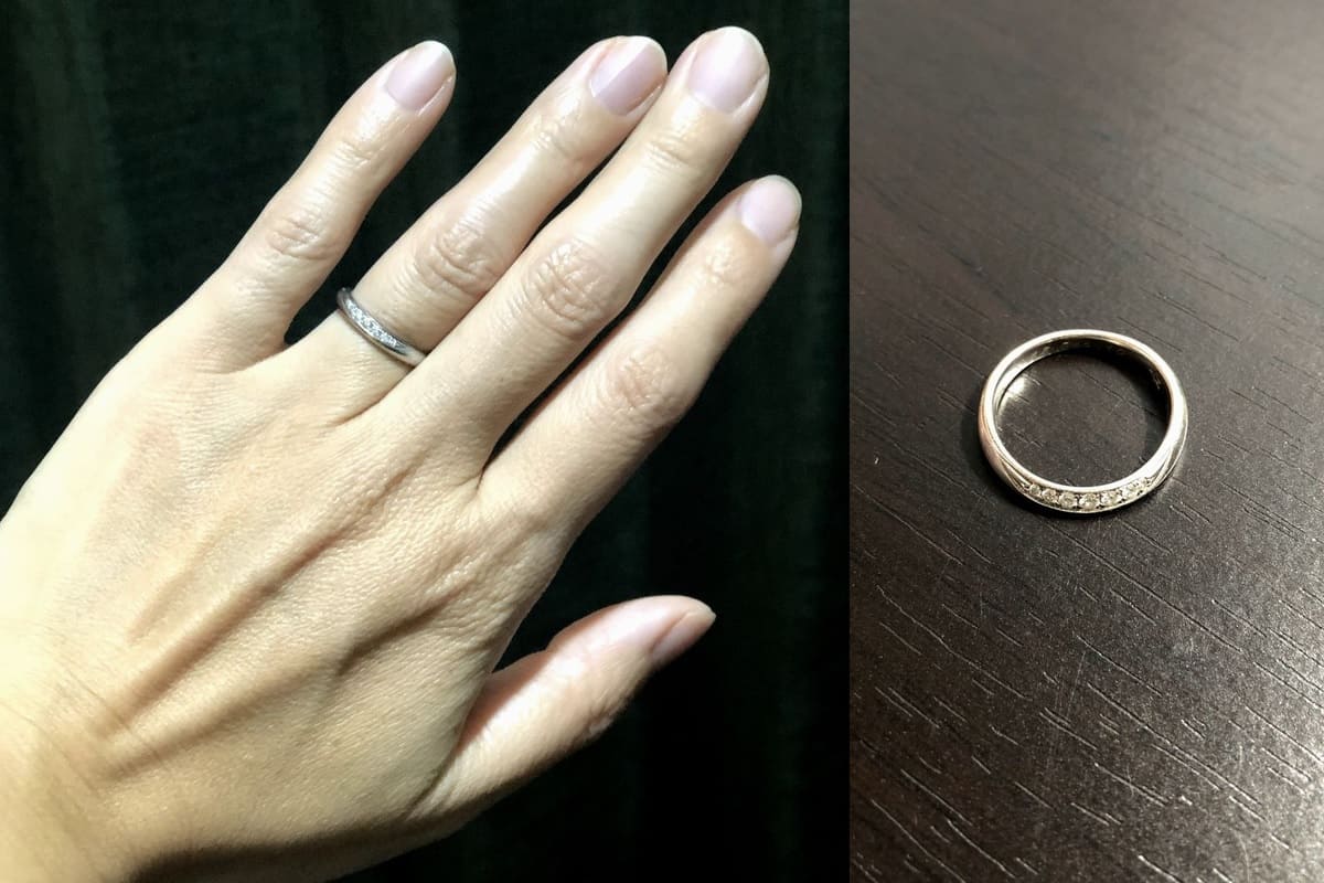 Taroさんの結婚指輪と婚約指輪 スタージュエリー
