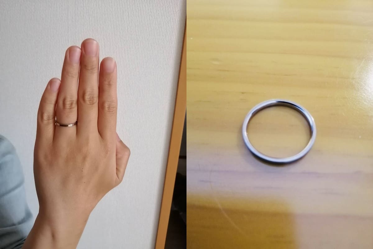 紀州女さんが貰った結婚指輪NIWAKA
